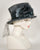 03854TPPL Top Hat, Paglina braid & horsehair braid, charcoal