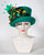 03951KYV Kelly, Profile Topper, velour finished felt, emerald green