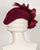 0438TDV Teardrop, velour finished felt, burgundy