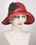 0505EESI Ellie, sisal straw, scarlet with black