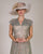 0525VGSP Virginia, sisal crown/sinamay brim, mink with grey