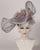 0529FESP Faye, sisal crown/sinamay brim, silver grey with taupe