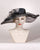 0541LXSP Lexie, sisal crown/sinamay brim, black with ivory