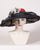 0545LXSP Lexie, sisal crown/sinamay brim, scarlet/black & white