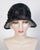 0702EYSP Emily, sisal crown/sinamay brim, black