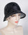 0702EYSP Emily, sisal crown/sinamay brim, black