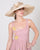 0728LXSP Lexie, lacey sisal crown/sinamay brim, tea