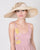 0728LXSP Lexie, lacey sisal crown/sinamay brim, tea