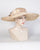 0728LXSP Lexie, lacey sisal crown/sinamay brim, tea