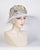 0744ELSP Elizabeth, sisal crown/sinamay brim, old gold/white