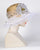 0744ELSP Elizabeth, sisal crown/sinamay brim, old gold/white