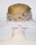 0744ELSP Elizabeth, sisal crown/sinamay brim, old gold/white