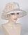 0746AYSP Audrey, sisal crown/sinamay brim, natural/white-silver