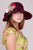 0835HLV Helena, velour, burgundy with multi