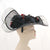 ZP3143FS Special Fascinator P: Drama; black, silver, & scarlet