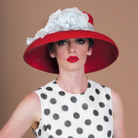 7296CTPA Charlotte, scarlet with white