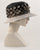 0945JESP Jamie, Parisisal crown/sinamay brim, black with black silver