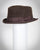 F0358 David, suded finish felt, dk brown, 1 1/4" brim, Headsize 22 5/8"