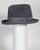 F0391 Homburg, velour finished felt, dove grey, 2" brim, Headsize 22 3/8"